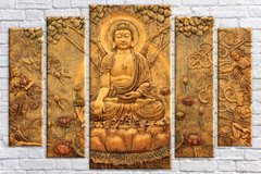 Модульна картина на полотні з 5-ти частин "Будда"