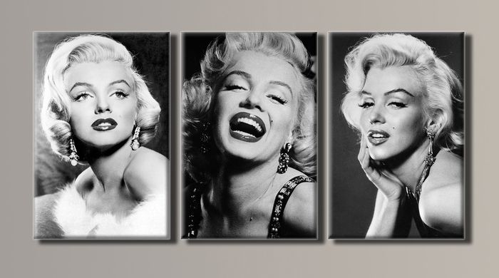 Модульная картина на холсте из 3-х частей "Marilyn Monroe"