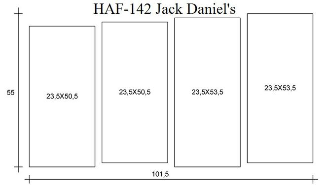 Модульная картина на холсте из 4-х частей "Jack Daniel's"