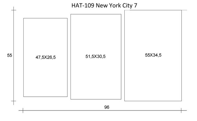 Модульна картина на полотні з 3-х частин "New York City"