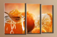 Модульная картина на холсте из 3-х частей "Апельсиновый джем"