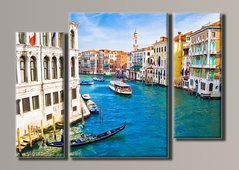 Модульная картина на холсте из 3-х частей "Венеция"