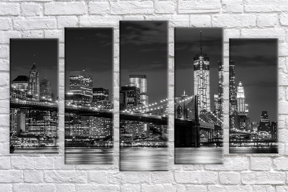 Модульна картина на полотні з 5-ти частин "NYC"