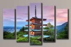 Модульна картина на полотні з 5-ти частин "Японія"