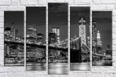Модульна картина на полотні з 5-ти частин "New York City"