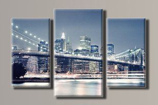 Модульная картина на холсте из 3-х частей "NewYorkCity"