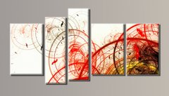 Модульна картина на полотні з 5-ти частин "Абстракція"