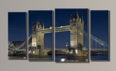 Модульна картина на полотні з 4-х частин "Тауерський міст в Лондоні"