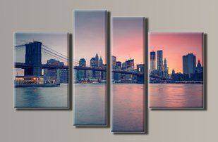 Модульная картина на холсте из 4-х частей "New York City"