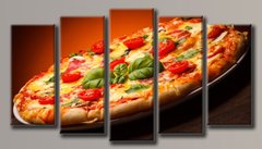 Модульная картина на холсте из 5-ти частей "Пицца"