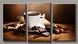 Модульная картина на холсте из 3-х частей "Кофе с шоколадом"