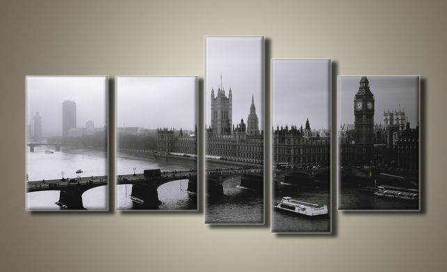 Модульна картина на полотні з 5-ти частин "Лондон"