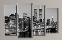 Модульная картина на холсте из 4-х частей "New York City"