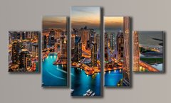 Модульна картина на полотні з 5-ти частин "Дубаї"