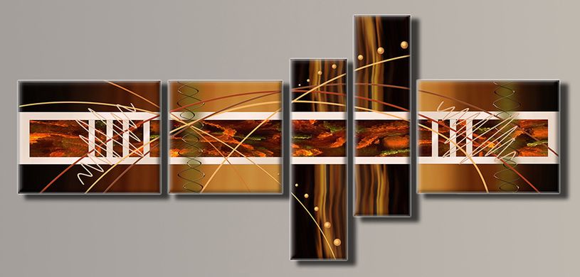 Модульная картина на холсте из 5-ти частей "Абстракция"