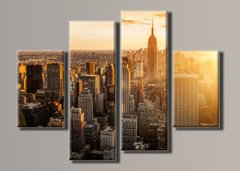 Модульная картина на холсте из 4-х частей "New York City"