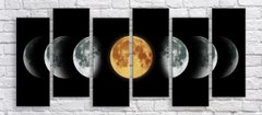 Модульная картина на холсте из 6-ти частей "Луна"