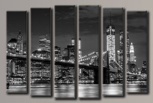 Модульная картина на холсте из 6-ти частей "New York City"
