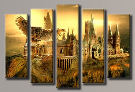 Модульна картина на полотні з 5-ти частин "Гаррі Поттер"