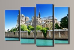 Модульна картина на полотні з 4-х частин "Notre-Dame de Paris"