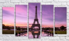 Модульна картина на полотні з 5-ти частин "Париж"
