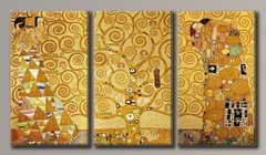 Модульная картина на холсте из 3-х частей "Густав Климт"