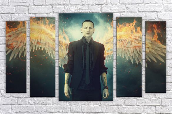 Модульна картина на полотні з 5-ти частин "Linkin Park"