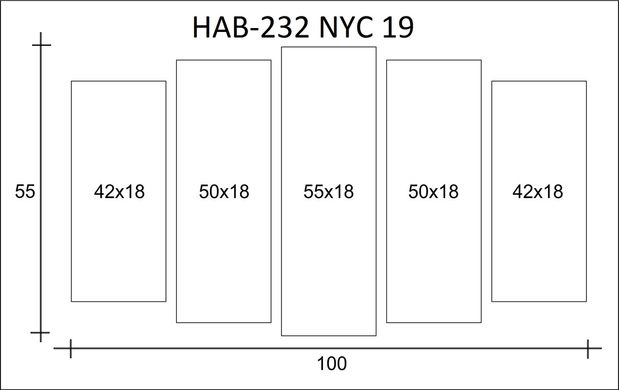 Модульна картина на полотні з 5-ти частин "NYC 19"