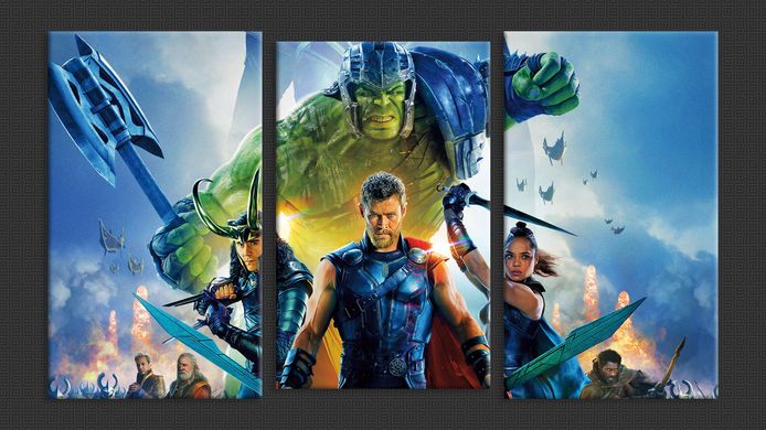 Модульна картина на полотні з 3-х частин "Marvel"