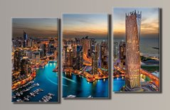 Модульная картина на холсте из 3-х частей "Дубай"