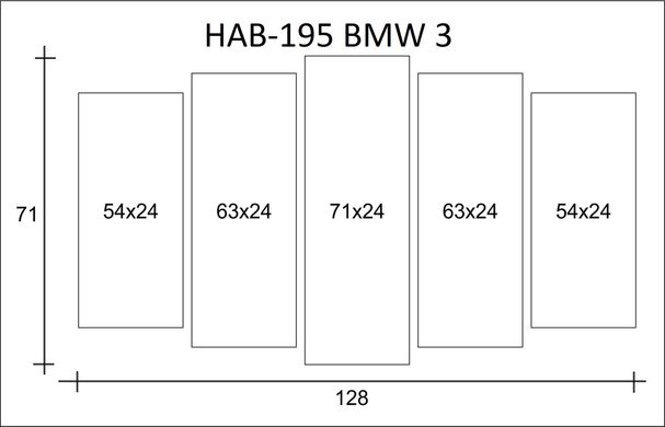 Модульна картина на полотні з 5-ти частин "BMW"