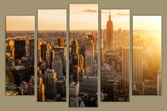 Модульная картина на холсте из 5-ти частей "New York City"